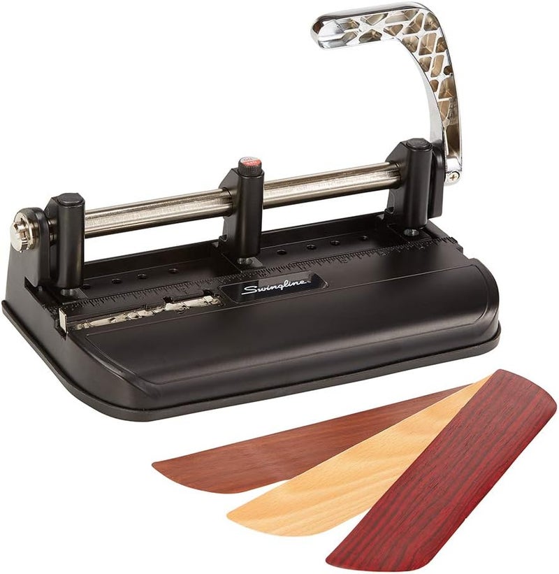 Swingline Heavy Duty 2-7 Hole Punch with Adjustable Punch Heads and 40 Sheet Capacity - Image 1